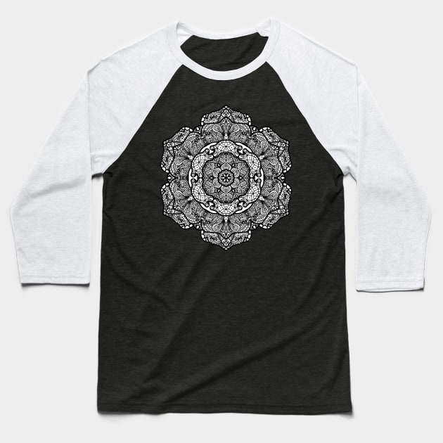 Elegant Mandala Baseball T-Shirt by ElviraDraat